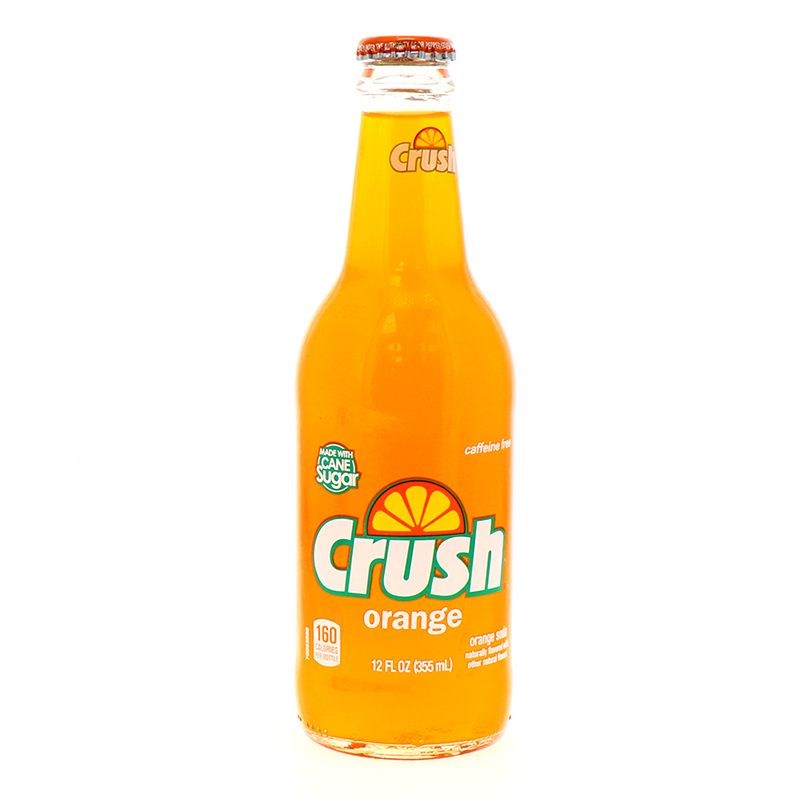 Crush Orange Glass Bottle 355ml