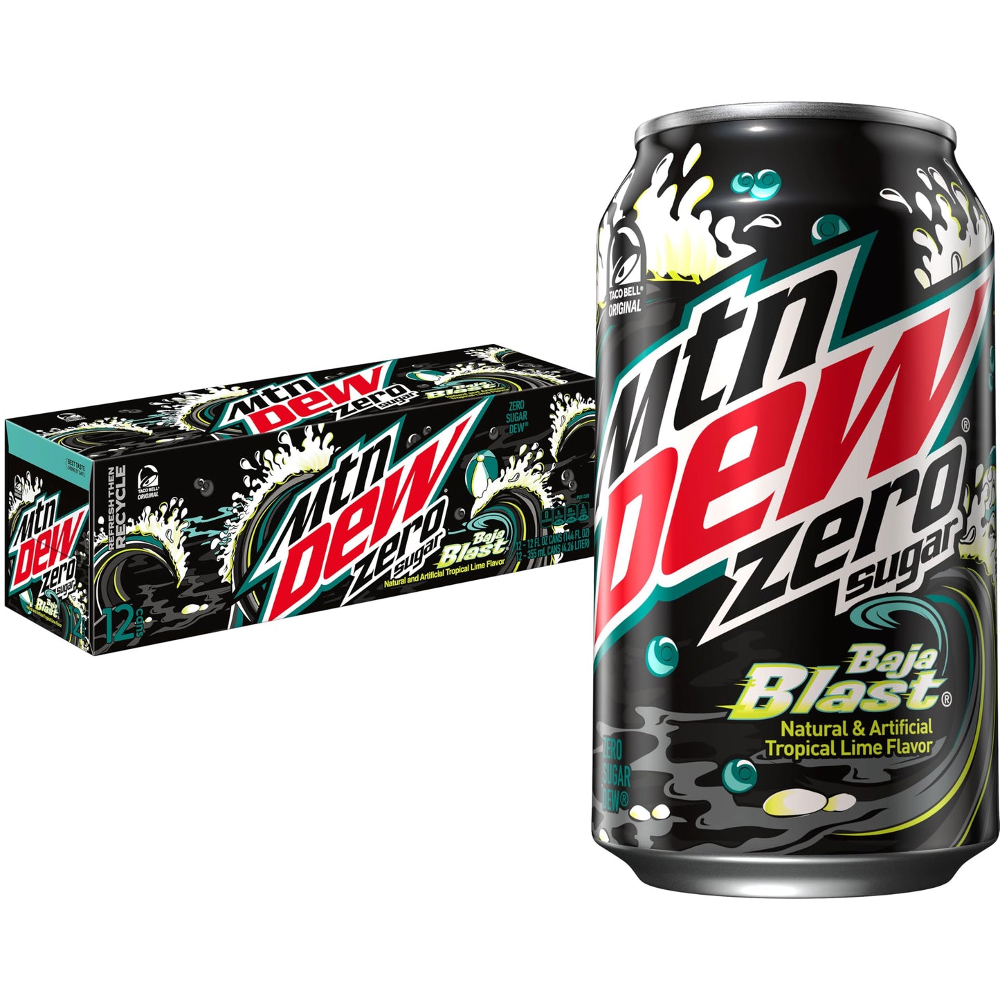 Mountain Dew Baja Blast Zero Sugar (12-Pack)