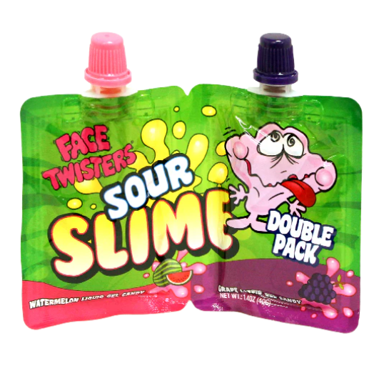 Face Twisters Sour Slime Double Pack