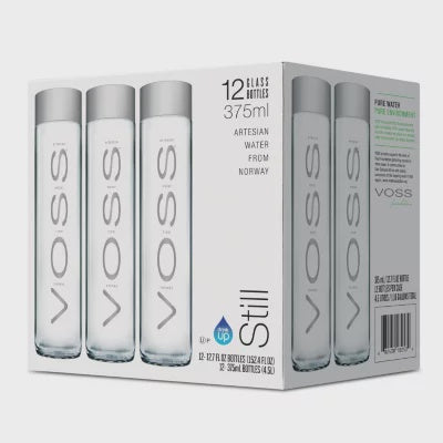 Voss Glass Water Bottle (12-Pack)