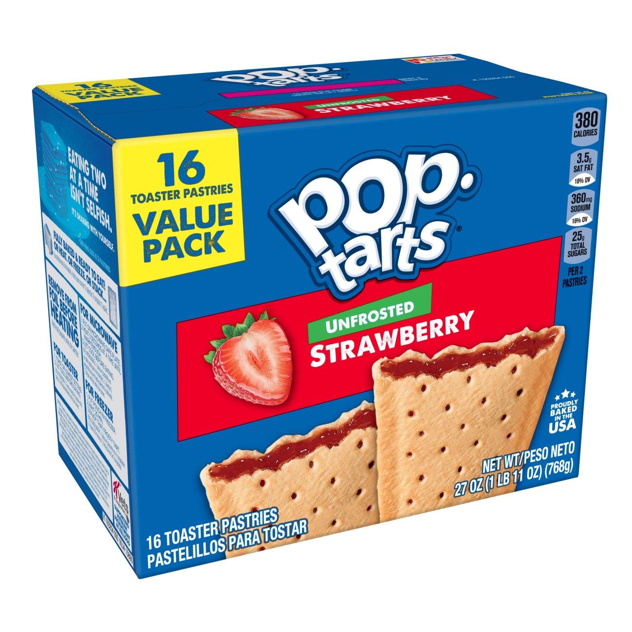 Pop Tarts Unfrosted Strawberry