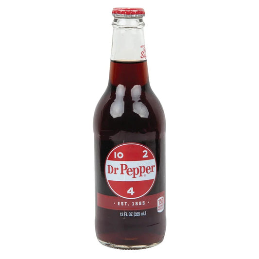 Dr Pepper glass bottle