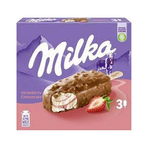 Milka Strawberry Cheesecake Ice Cream (3-Pack)