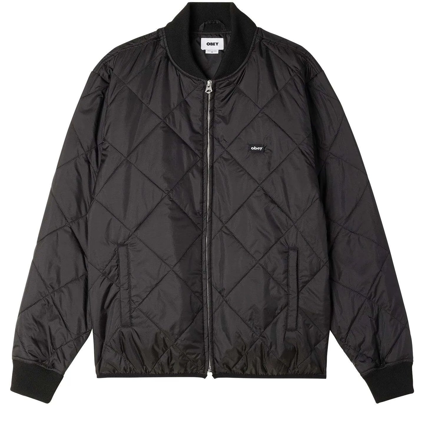 Obey Men’s Black Quilted Jacket XL