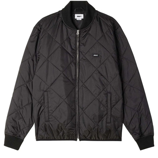 Obey Men’s Black Quilted Jacket XL