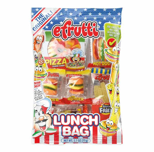 E FRUTTI GUMMI PEG BAG - SOUR LUNCH BAG TRAY