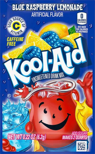 Kool Aid Blue Raspberry Lemonade Singles 6.2g