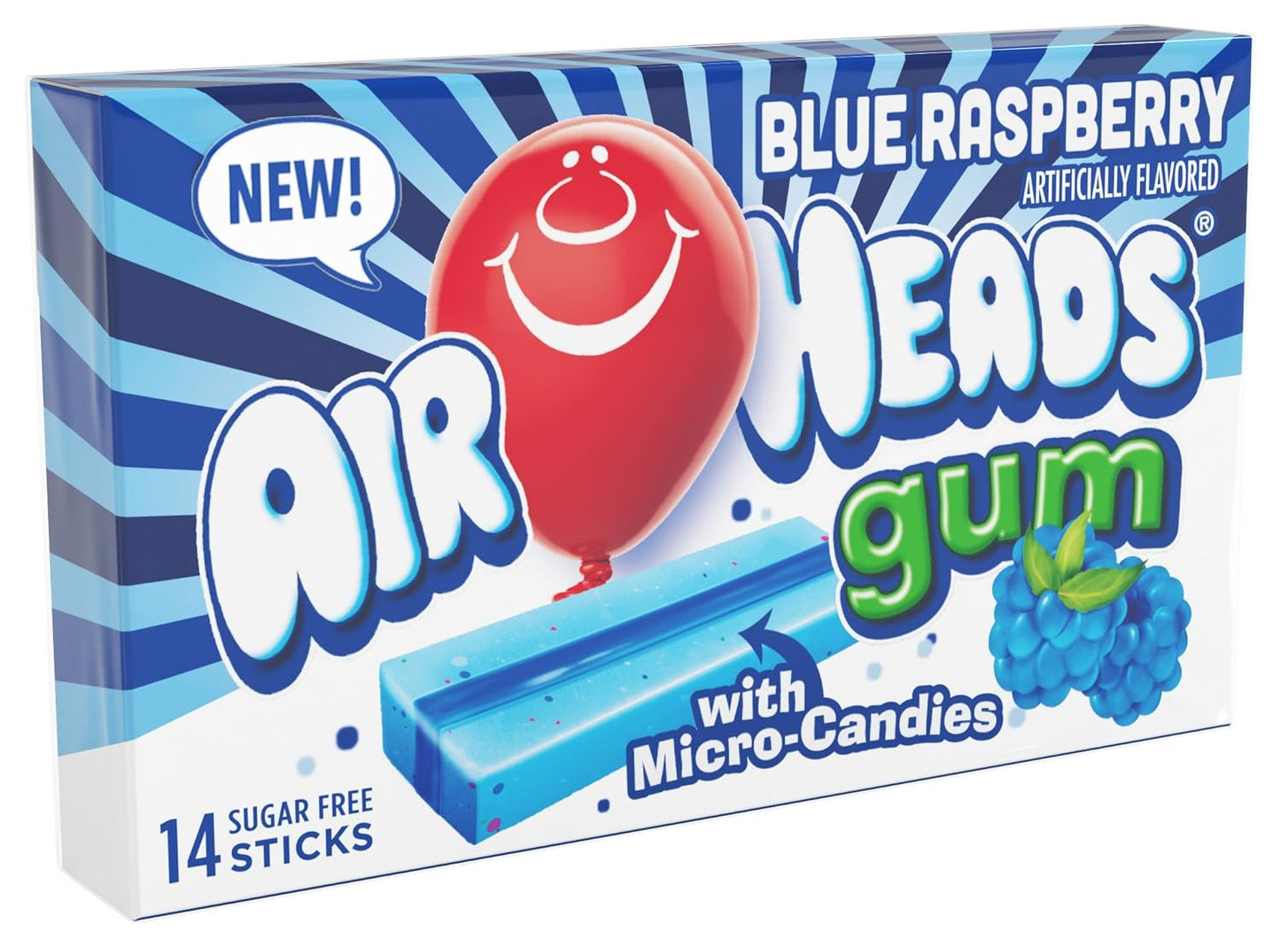 Air Heads Gum Blue Raspberry (70g)