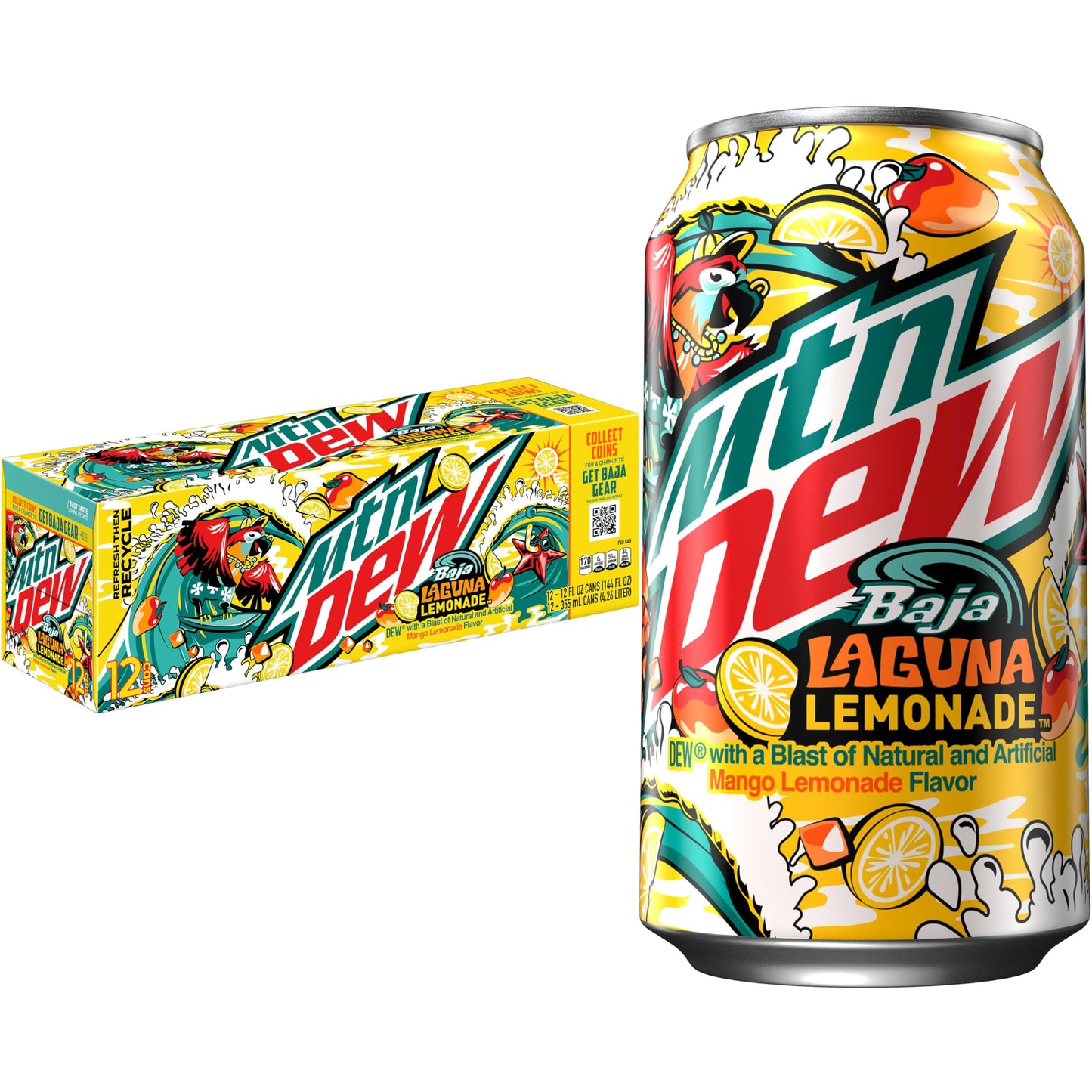 Mtn Dew Baja Laguna Lemonade (12-Pack)