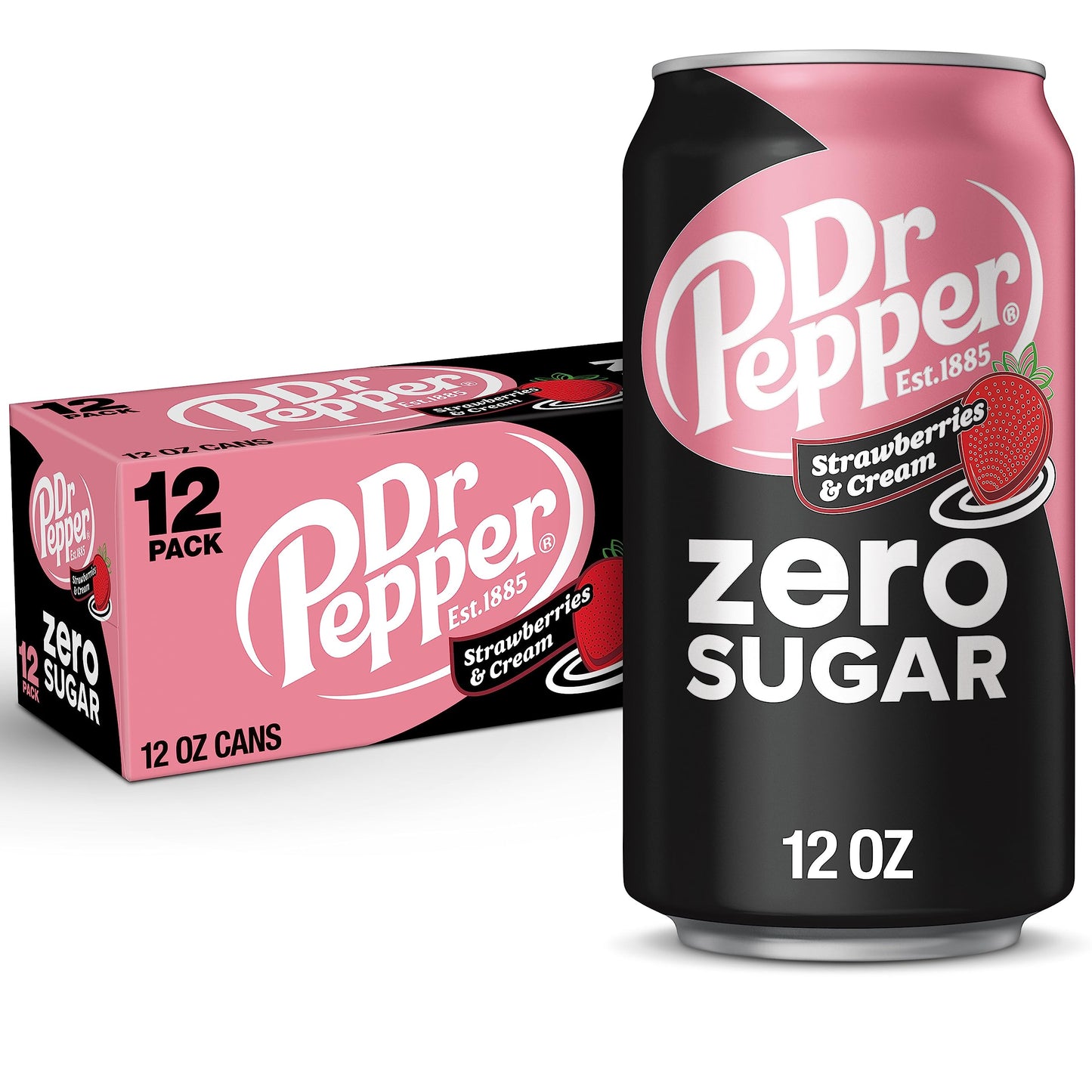 Dr Pepper Strawberries & Cream Zero Sugar (12-Pack)