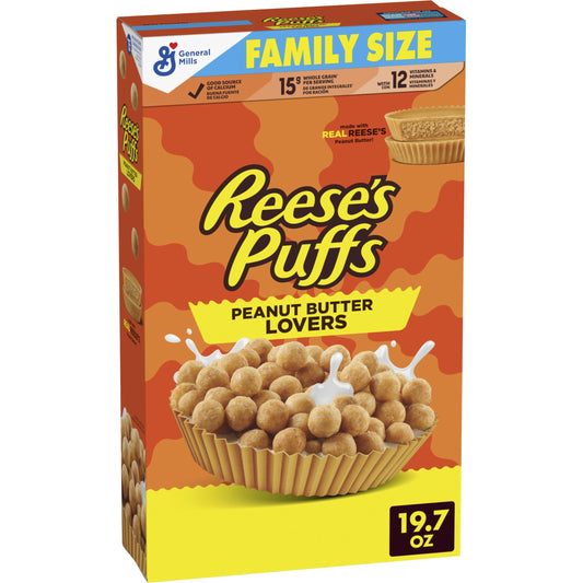 Reese's Puffs Peanut Butter Lovers Cereal (Family Size)