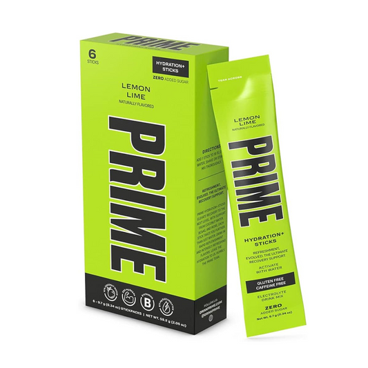 Prime Lemon Lime Hydration Sticks (6-Pack)