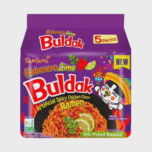 Buldak Habanero Lime Chicken Flavor Ramen 5-Pack