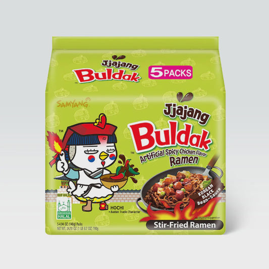 Buldak Jjajang Spicy Chicken Stir-Fried Ramen 5-Pack