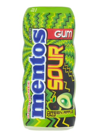 Mentos Sour Green Apple Gum (30g)