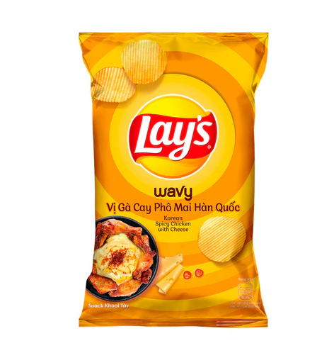 Lay's Wavy Korean Spicy Chicken with Cheese (30g)