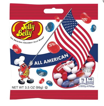 JELLY BELLY PEG BAG - ALL AMERICAN MIX