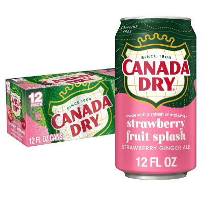 Canada Dry Strawberry Fruit Splash Can (12x12oz)