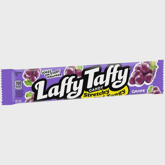 Laffy Taffy candy stretchy and tangy grape