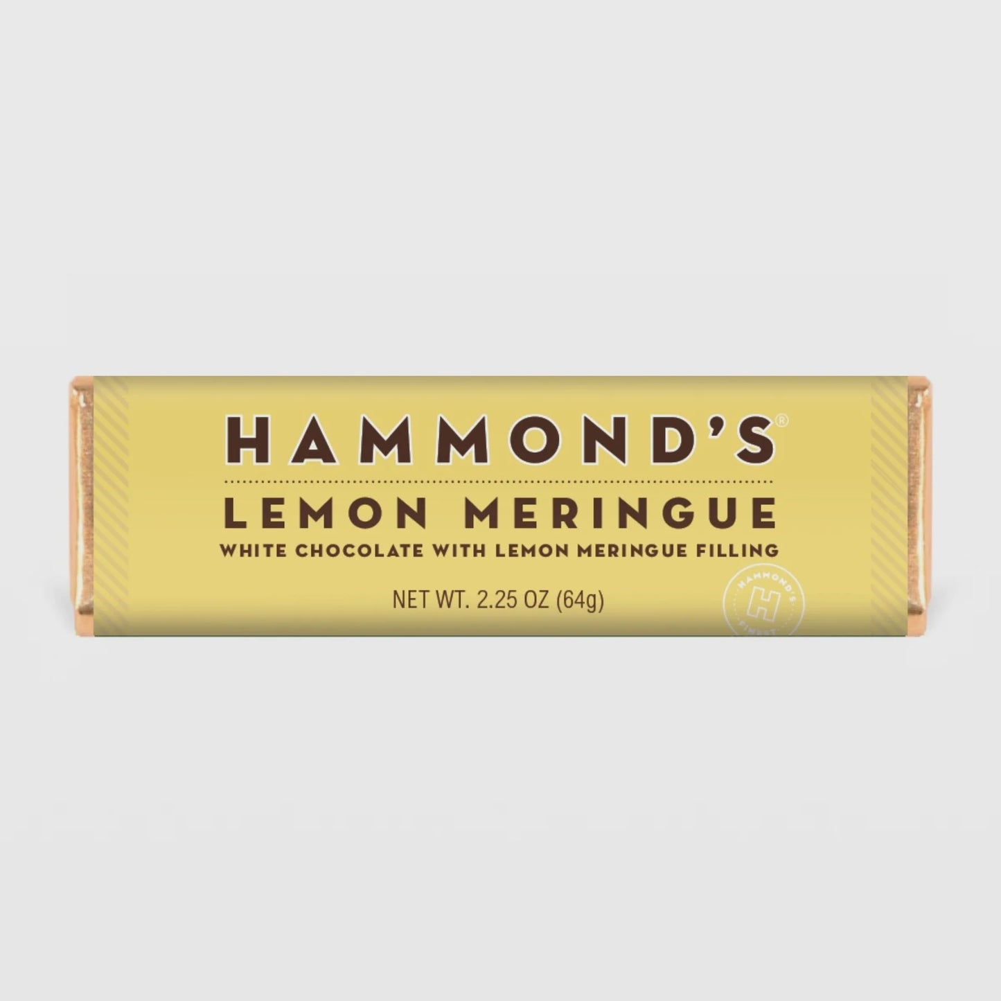 Hammond’s lemon meringue (white chocolate with lemon meringue filling)