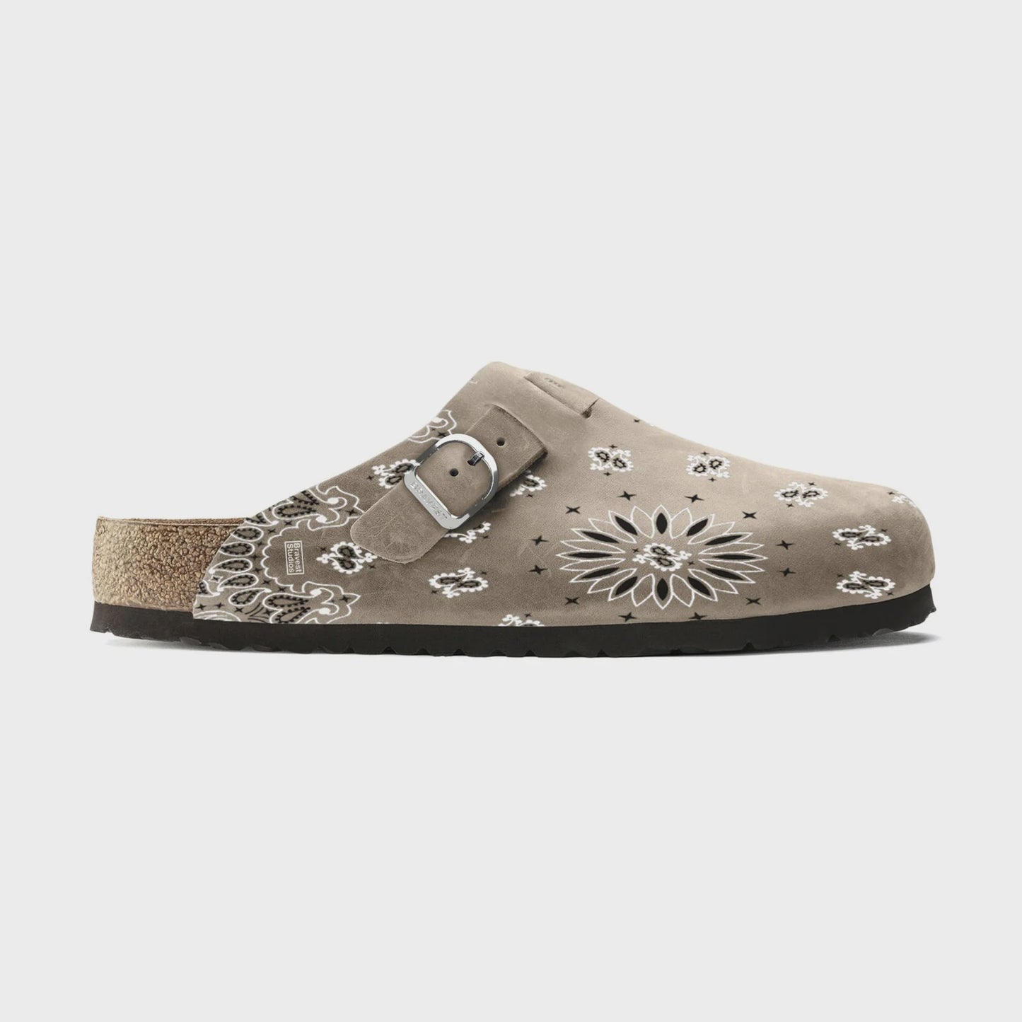 Bravest Camel Suede Paisley Clogs