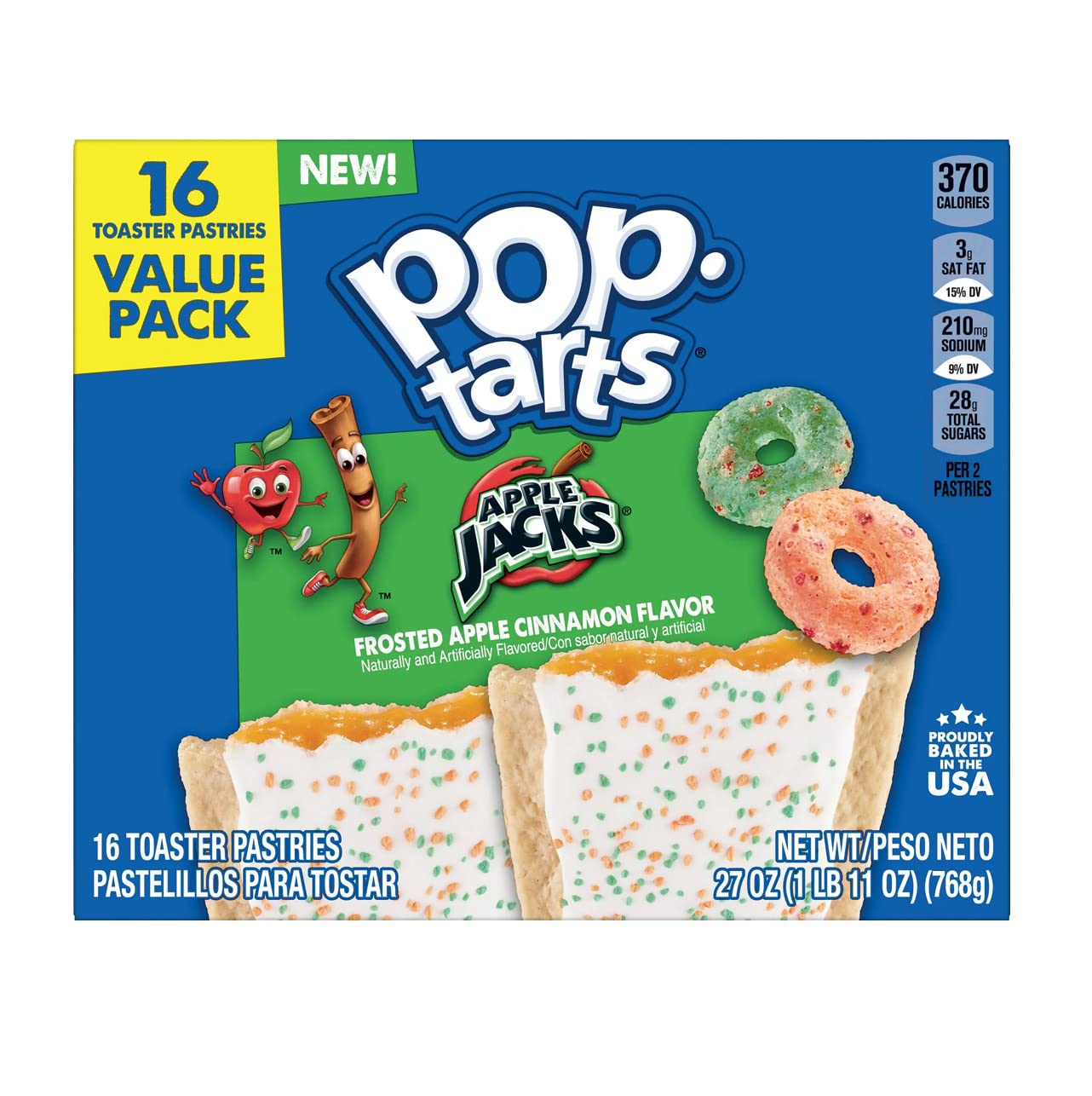 Pop Tart Apple Jack Frossted Apple Cinnamon (16-Pack)