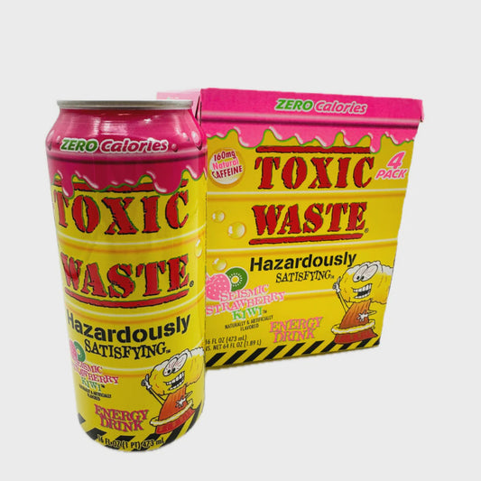 Toxic Waste Energy Seismic Strawberry Kiwi (4-Pack)