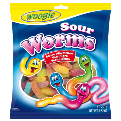 Woogie Sour Worms (250g)