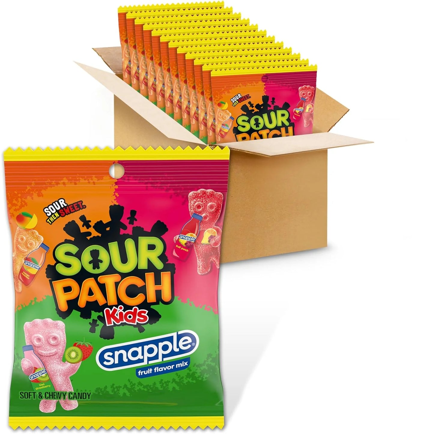 Sour Patch Kids Snapple Fruit Flavor Mix 227g (12-Pack)