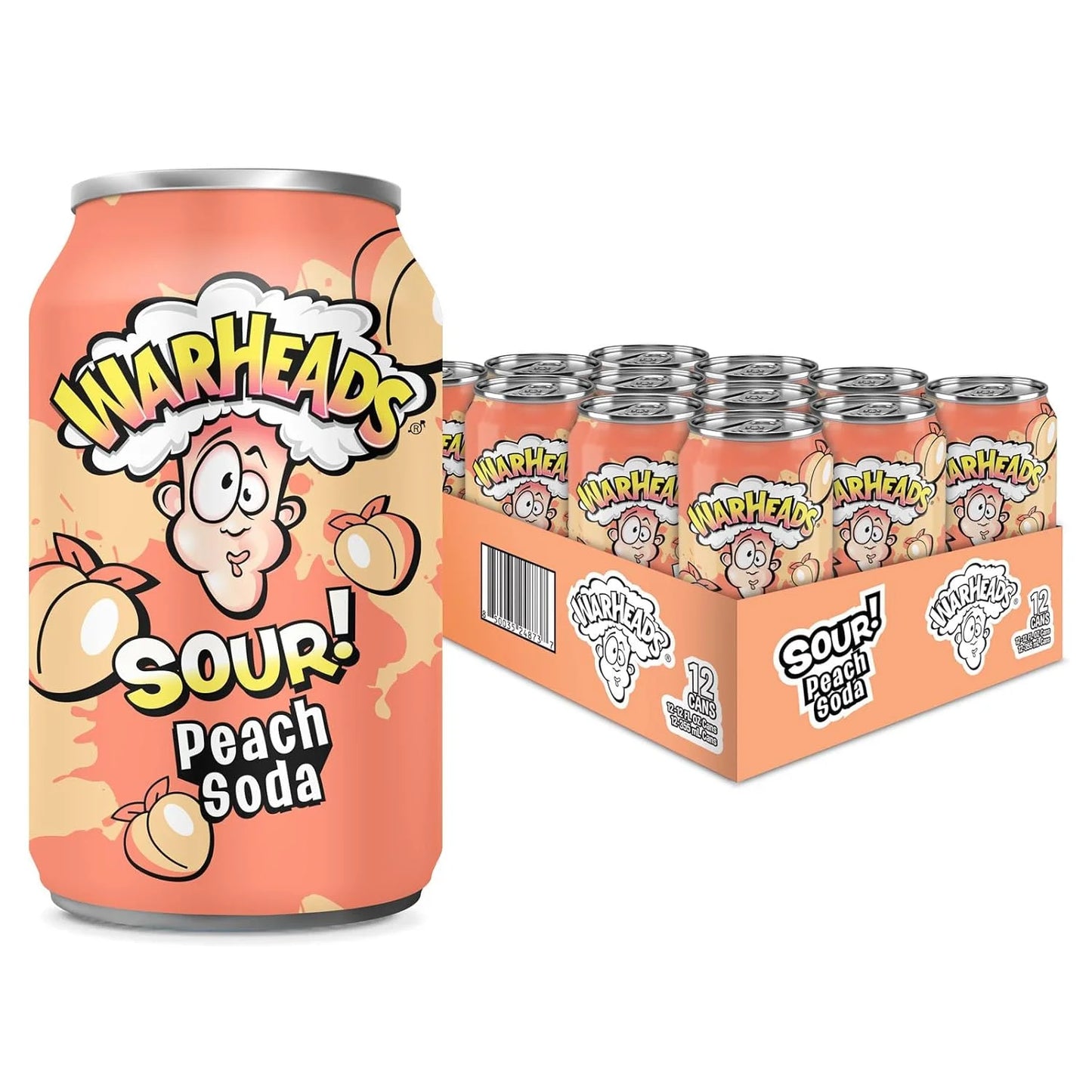 Warheads Sour Soda Peach (12 Pack)