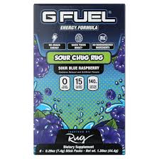 Gfuel Sour Chug Rug Sour Blue Rasp (6 Sticks Pack)