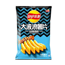 Pepsi Lay's Big Wave Potato Chips Sizzling Squid Flavor 70g