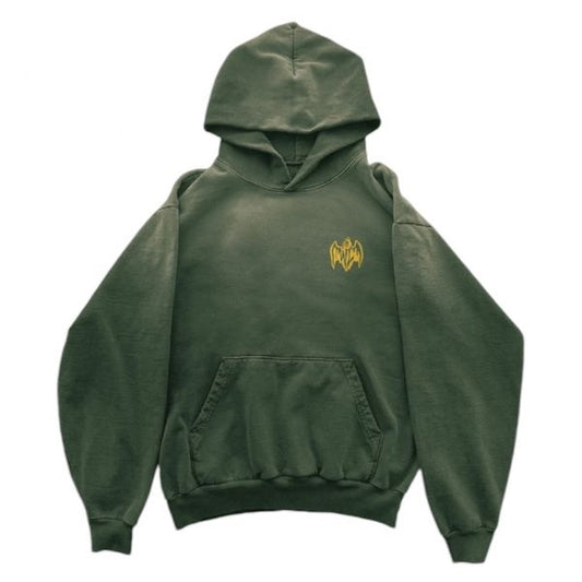 Warren Lotas Thousand Yard Stare Hoodie Faded Green (XXL)