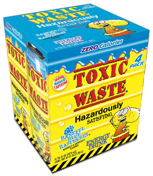 Toxic Waste Energy Baneful Blue Raspberry (4-Pack)